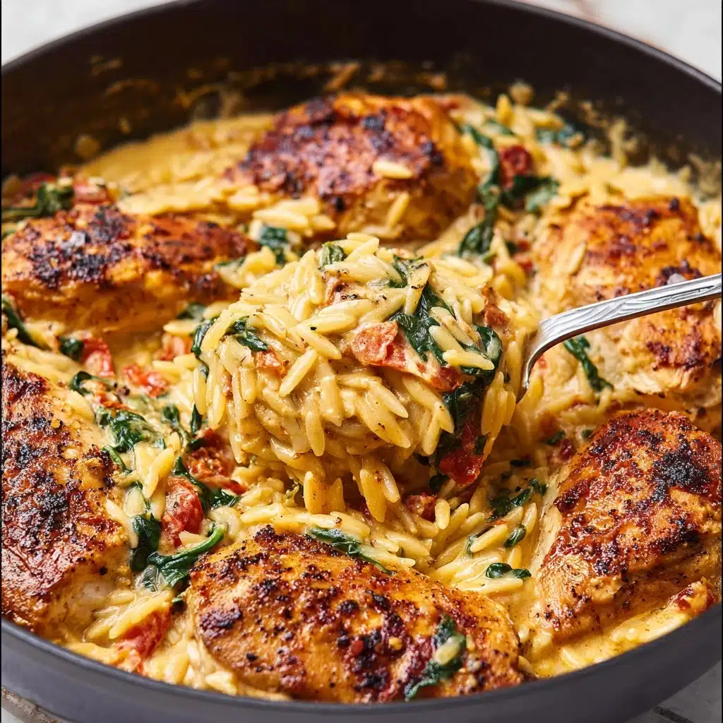 Creamy Sun-Dried Tomato Chicken Orzo Recipe