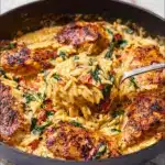 Creamy Sun-Dried Tomato Chicken Orzo Recipe