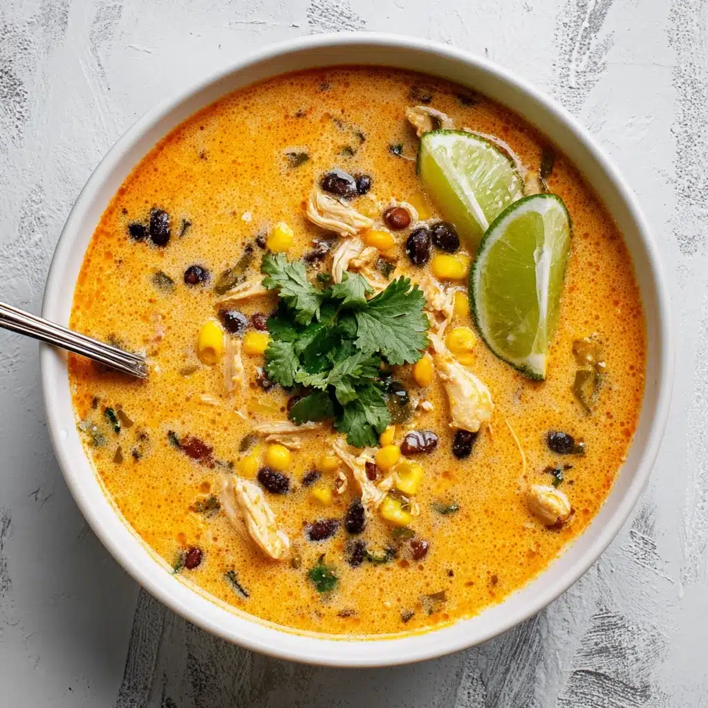 Easy Chicken Poblano and Black Bean Soup Recipe - Recipe Image