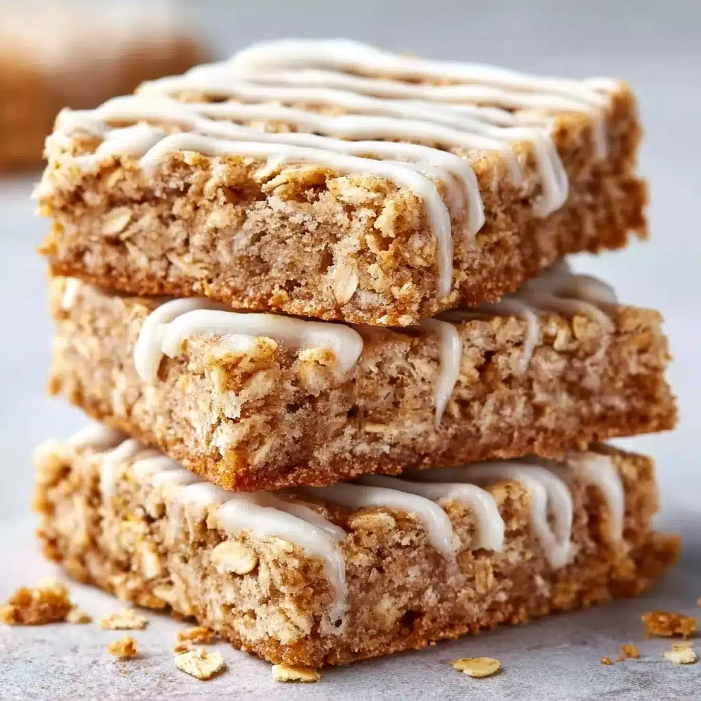 Cinnamon Roll Oatmeal Bars Recipe - Recipe Image