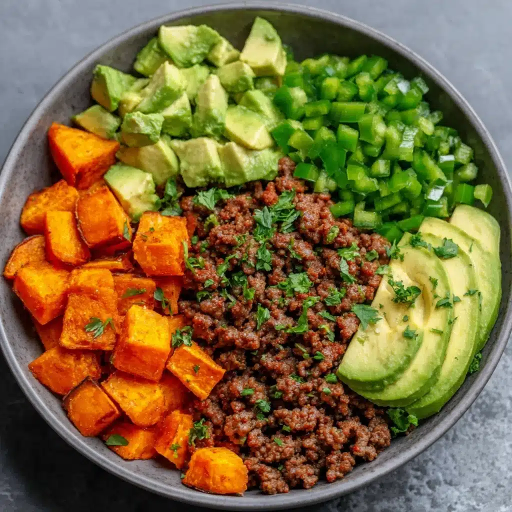 Spicy Ground Beef & Sweet Potato Protein Bowl Recipe - Recipe Image