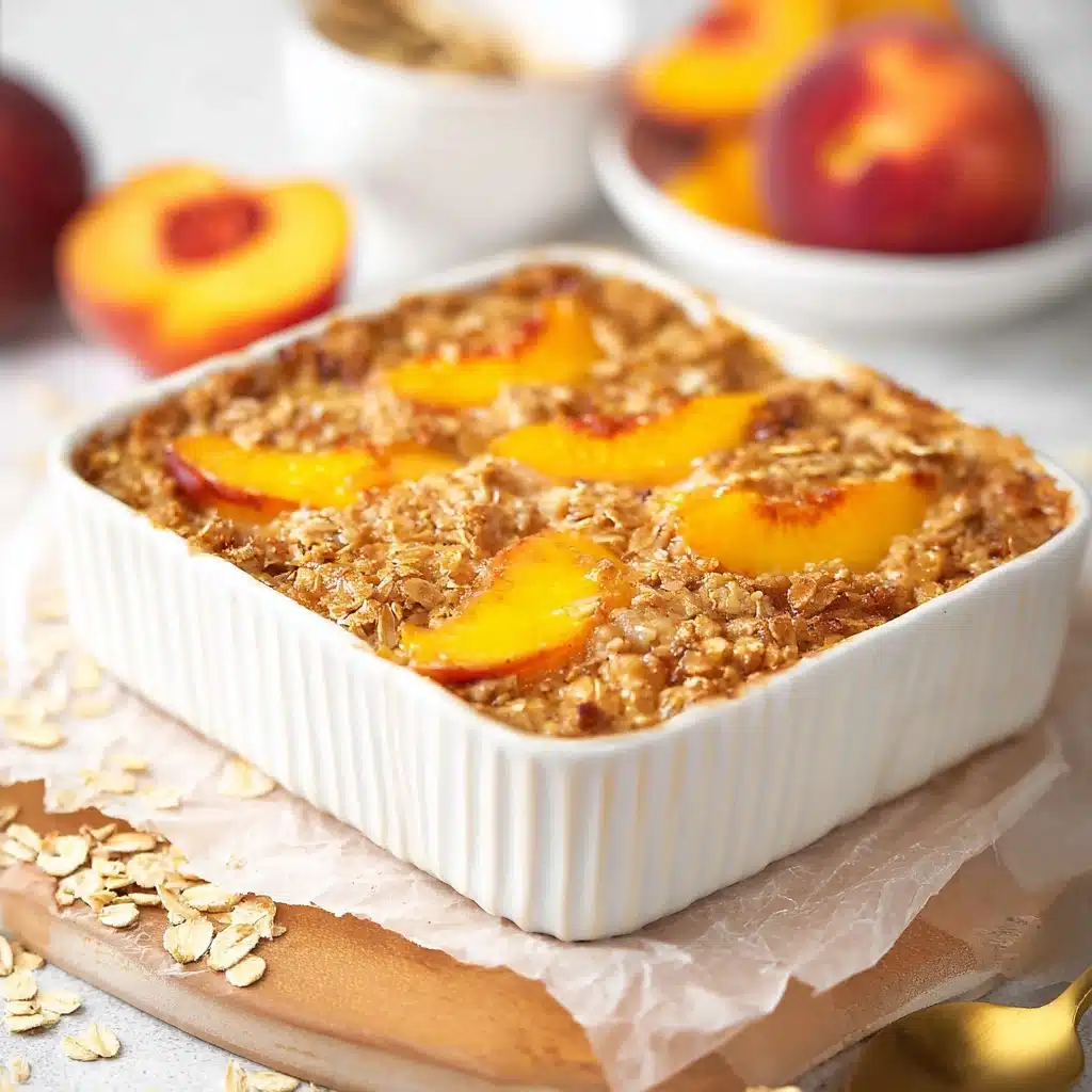 Peach Baked Oatmeal Recipe - Recipe Image