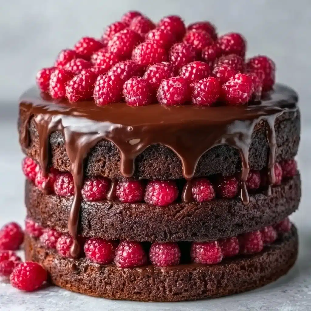 Chocolate Raspberry Layer Cake Recipe - Recipe Image