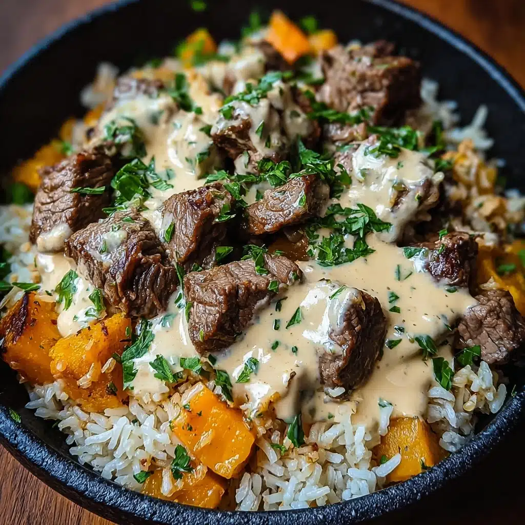 Cheesy Steak and Rice Skillet Recipe - Recipe Image
