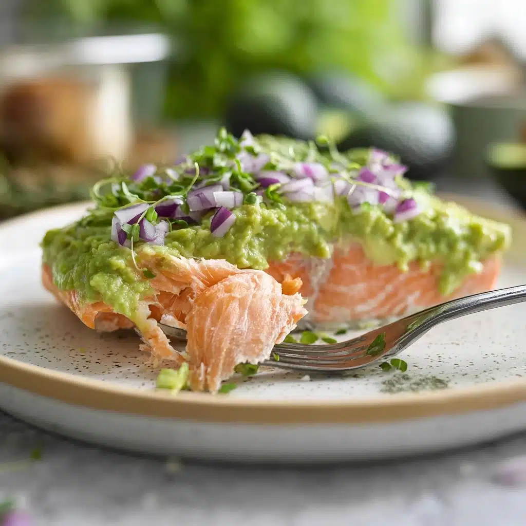 Baked Salmon with Avocado Mash Recipe