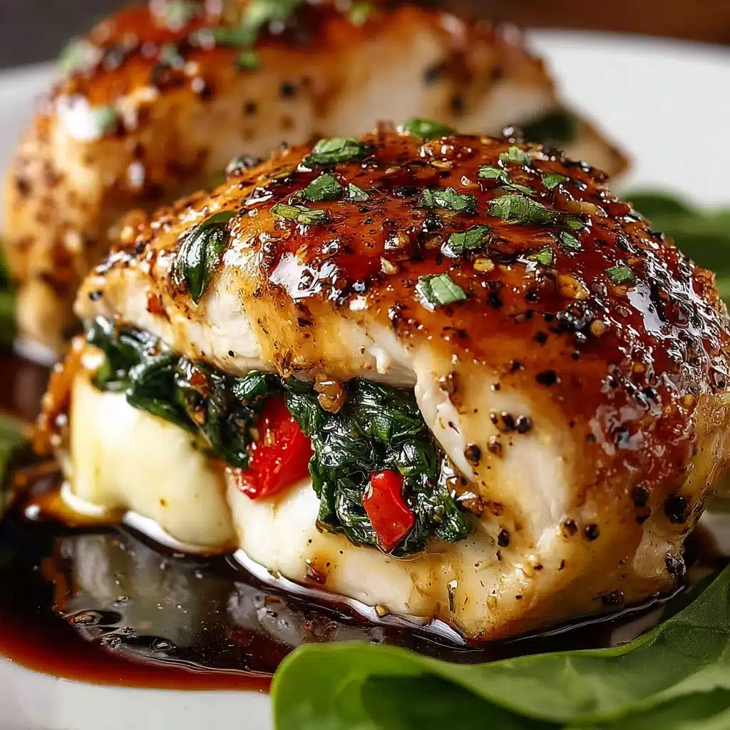 Roasted Red Pepper & Mozzarella Stuffed Chicken Recipe - Recipe Image