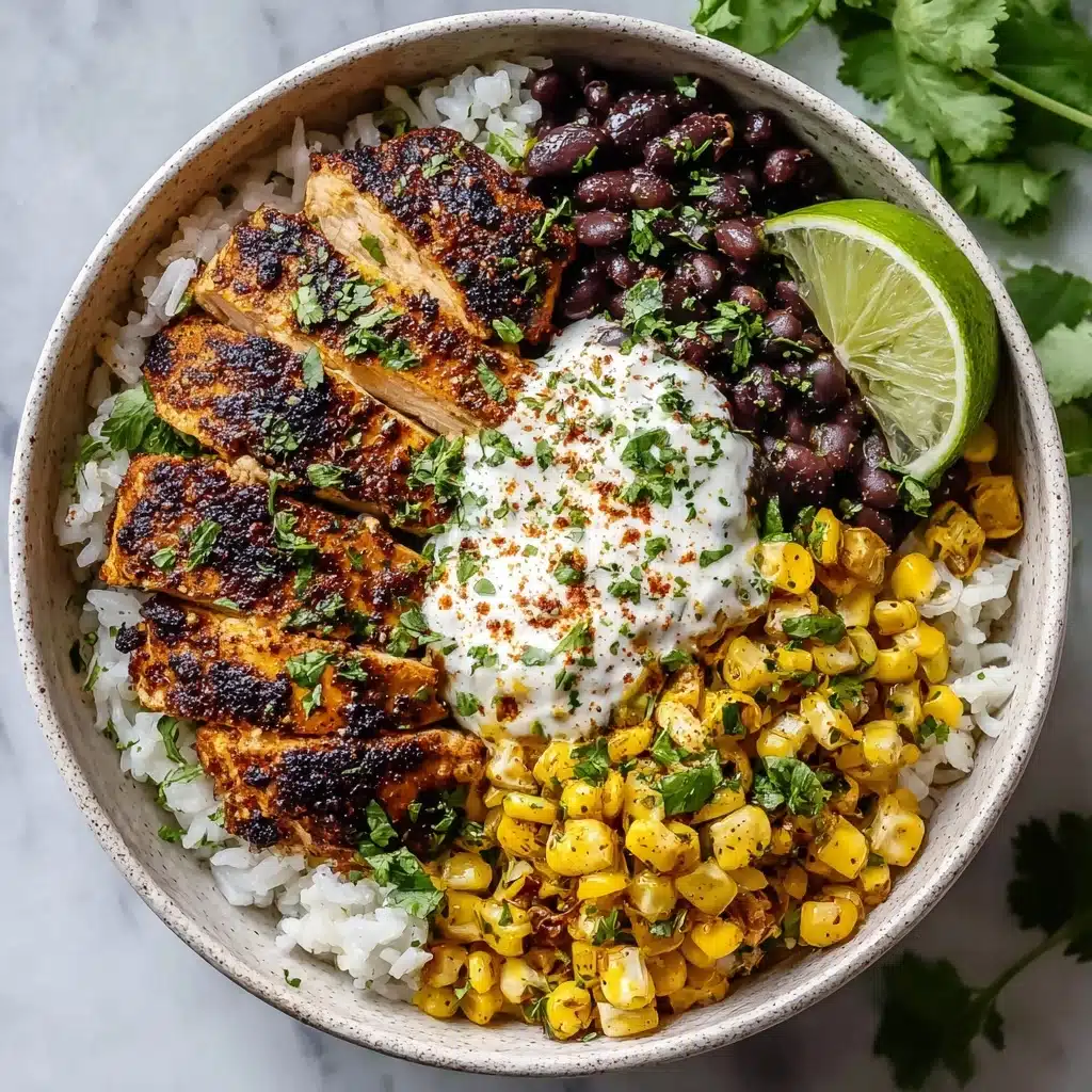 Mexican Street Corn Chicken Rice Bowl Recipe - Recipe Image