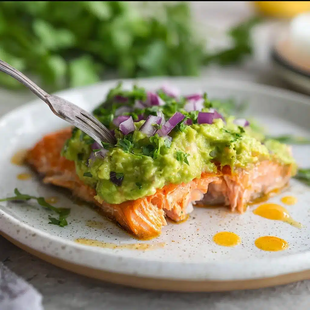 Baked Salmon with Avocado Mash Recipe - Recipe Image
