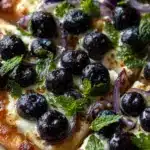 Blueberry Feta & Honey Caramelized Onion Naan Pizza Recipe