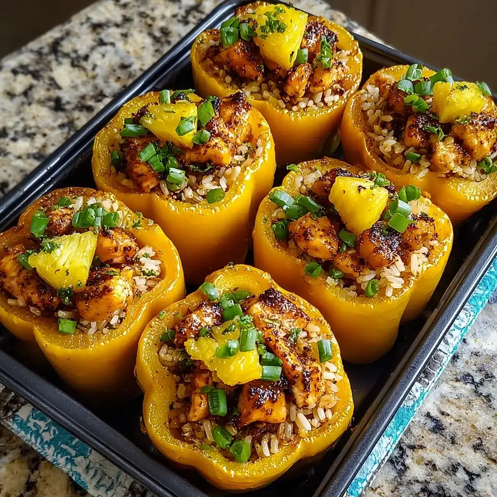 neapple Chicken and Rice Stuffed Peppers Recipe