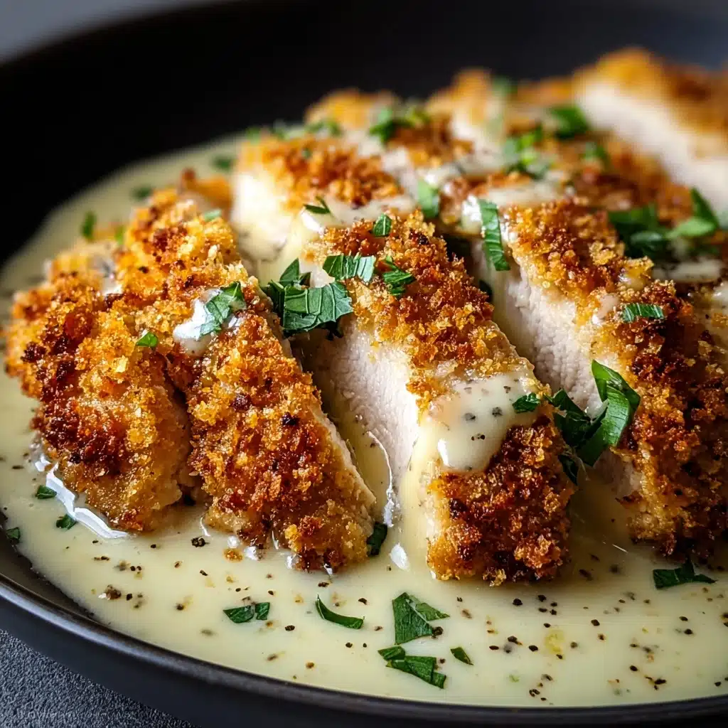 Parmesan Crusted Chicken with Alfredo Recipe - Recipe Image