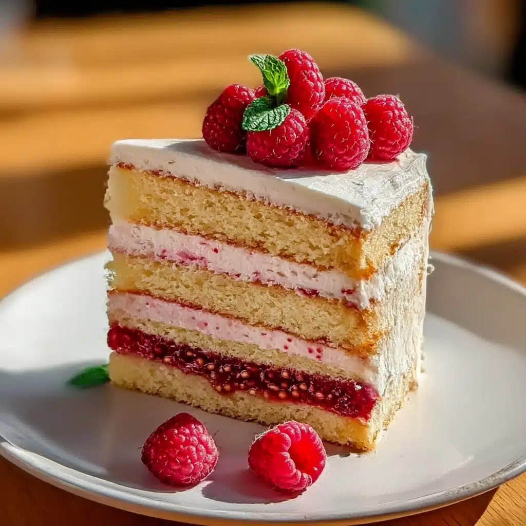 Vanilla Layer Cake with Raspberry Jam Recipe - Recipe Image