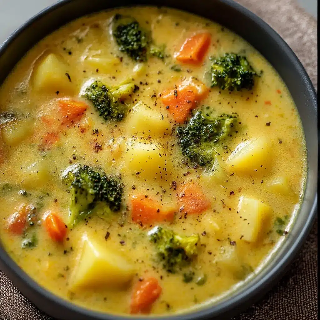 Crockpot Potato Broccoli Cheddar Soup - Recipe Image
