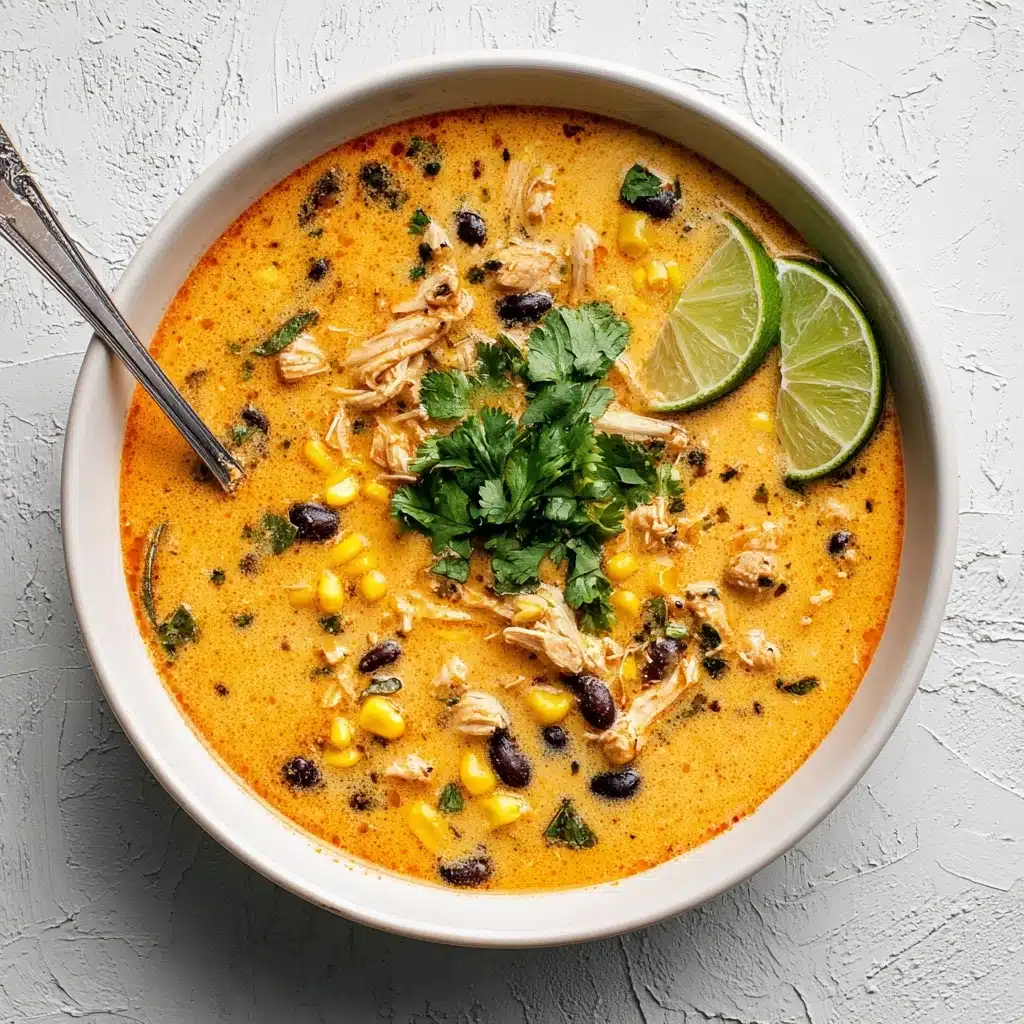 Easy Chicken Poblano and Black Bean Soup Recipe