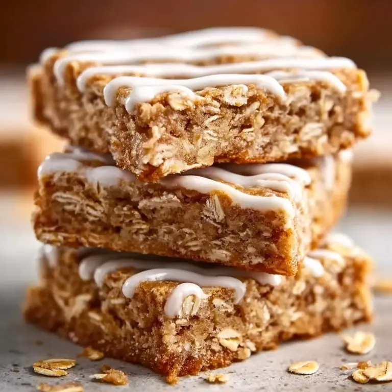 Cinnamon Roll Oatmeal Bars Recipe