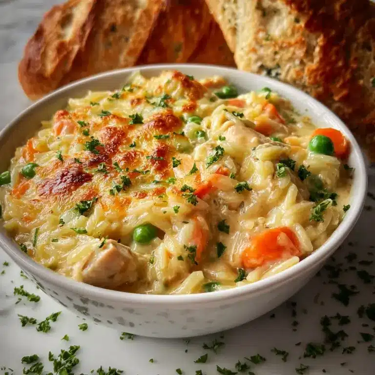 Creamy Chicken Pot Pie Orzo Recipe