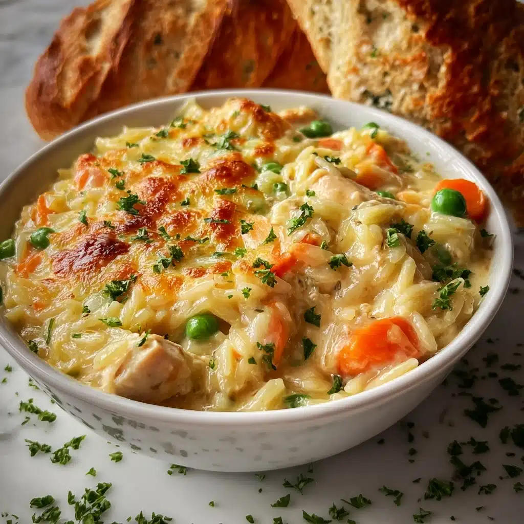 Creamy Chicken Pot Pie Orzo Recipe
