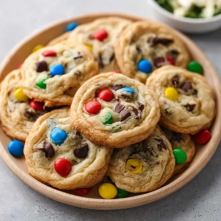 Peanut Butter M&M Chocolate Chip Cookies Recipe