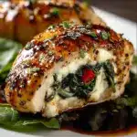 Roasted Red Pepper & Mozzarella Stuffed Chicken Recipe