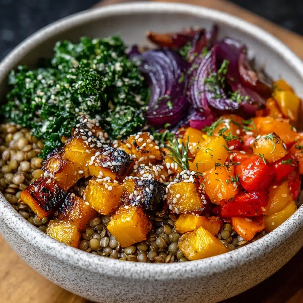 Herbed Lentil Rice with Roasted Veggies Recipe