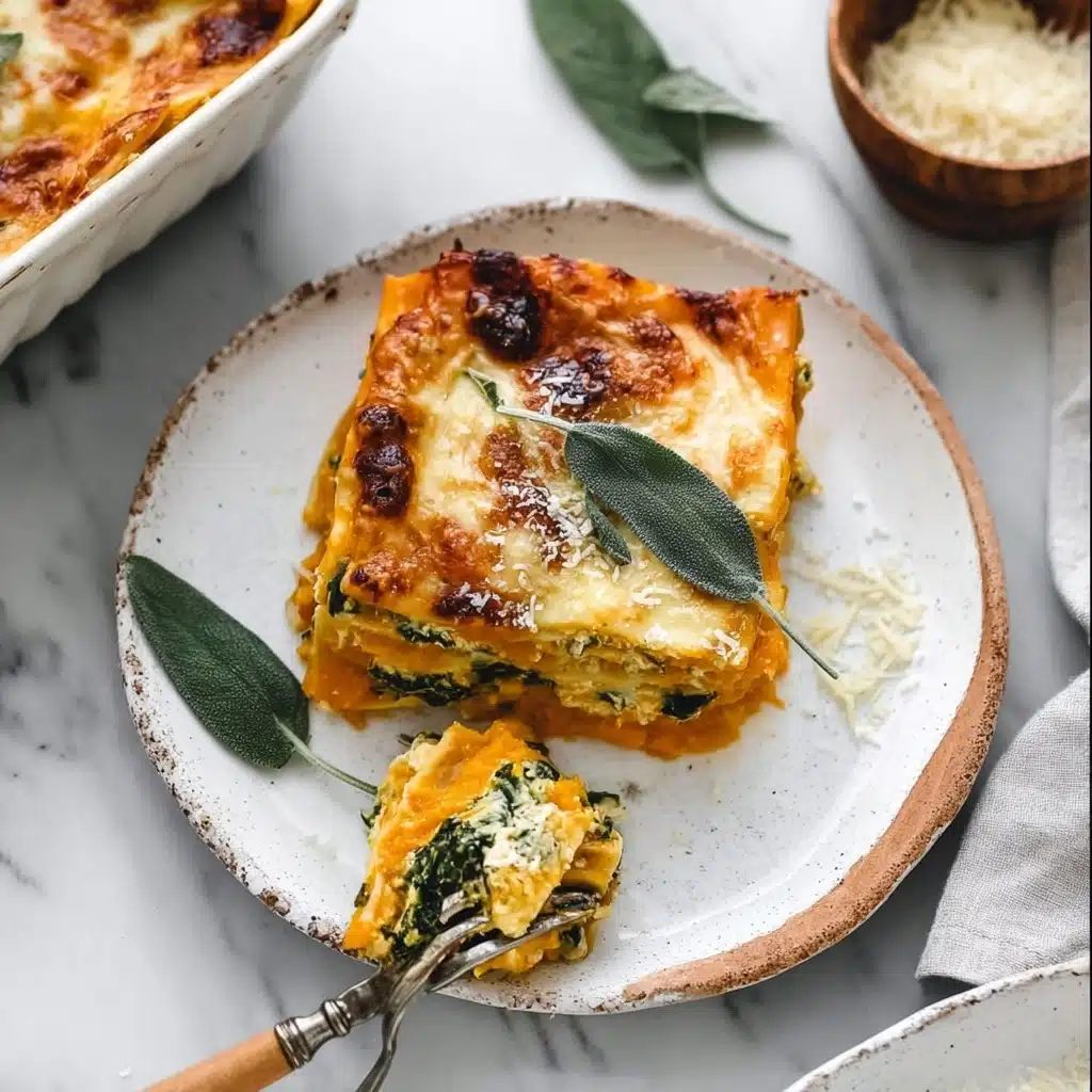 Vegetarian Pumpkin Spinach Lasagna Recipe