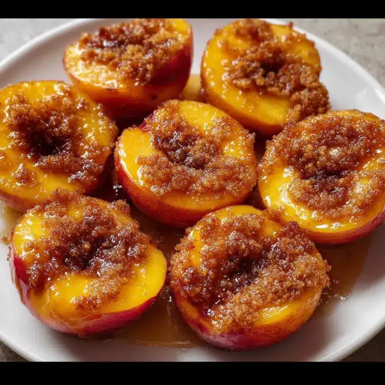Brown Sugar Cinnamon Baked Peaches Recipe