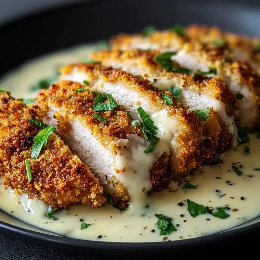 Parmesan Crusted Chicken with Alfredo Recipe