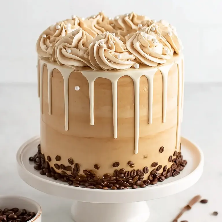 Mocha Latte Layer Cake with Coffee Syrup Recipe