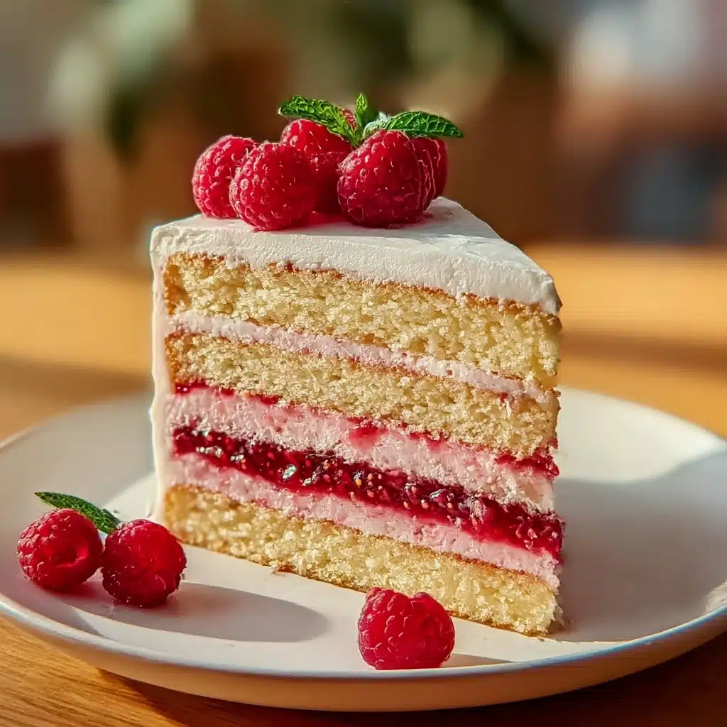 Vanilla Layer Cake with Raspberry Jam Recipe - Recipe Image