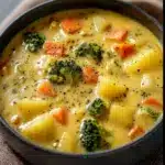 Crockpot Potato Broccoli Cheddar Soup