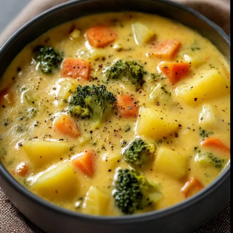 Crockpot Potato Broccoli Cheddar Soup