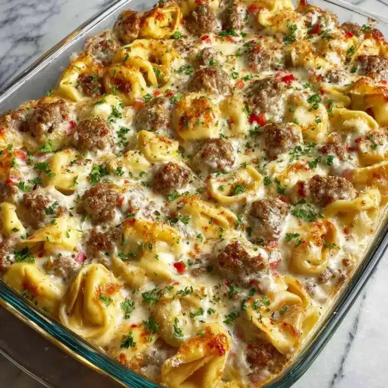 Golden Cheese Steak Tortellini Casserole Recipe