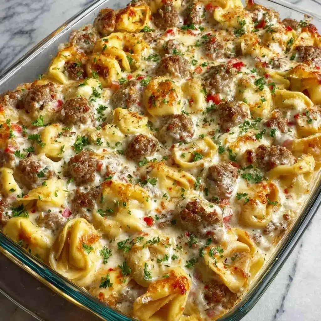 Golden Cheese Steak Tortellini Casserole Recipe