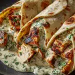 Savory Chicken Wraps with Garlic Cream Sauce Recipe
