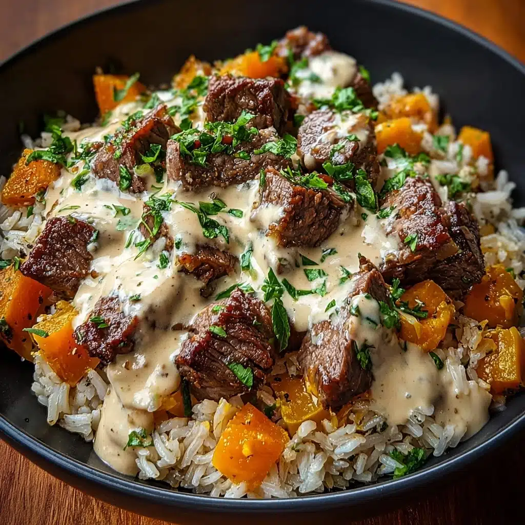 Cheesy Steak and Rice Skillet Recipe
