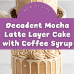 Mocha Latte Layer Cake with Coffee Syrup Recipe