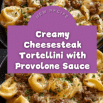 Cheesesteak Tortellini in Rich Provolone Sauce Recipe