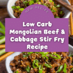 Low Carb Mongolian Ground Beef and Cabbage Recipe