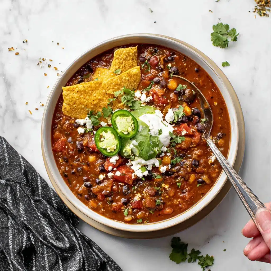 Vegan Black Bean Chili Recipe - Recipe Image