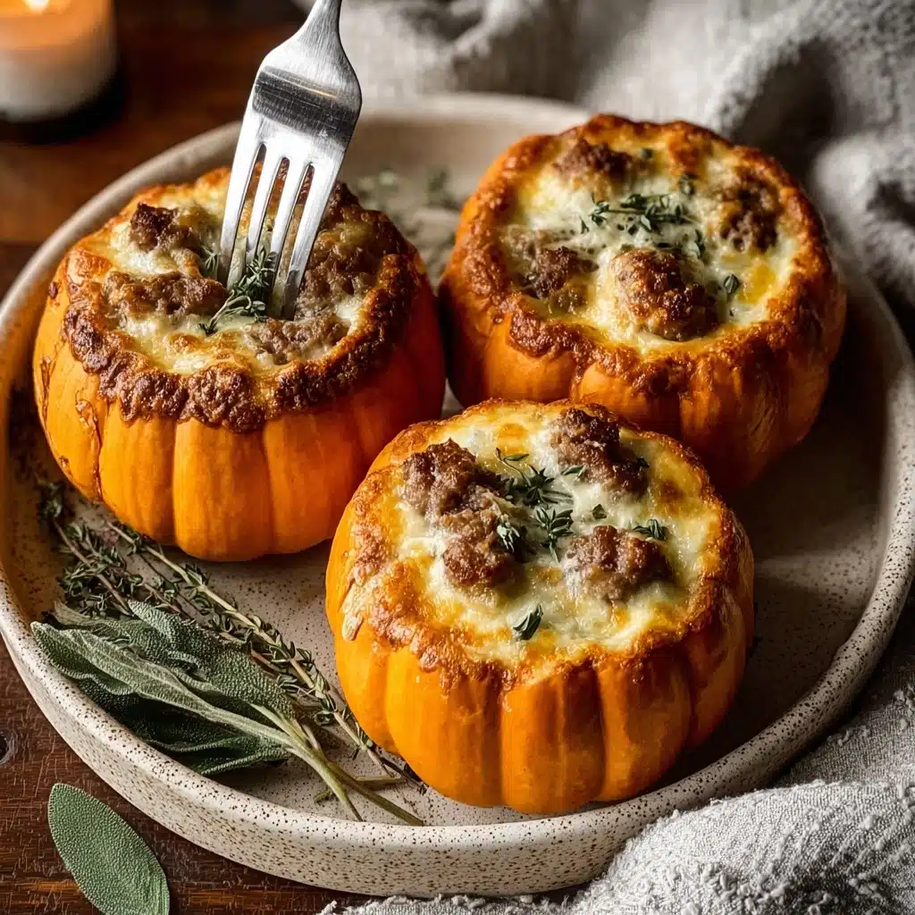 Turkey Sage Stuffed Pumpkins Recipe - Recipe Image
