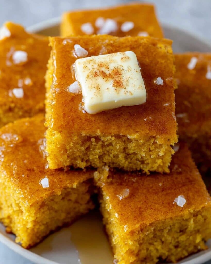 Pumpkin Cornbread with Cinnamon Honey Butter Recipe