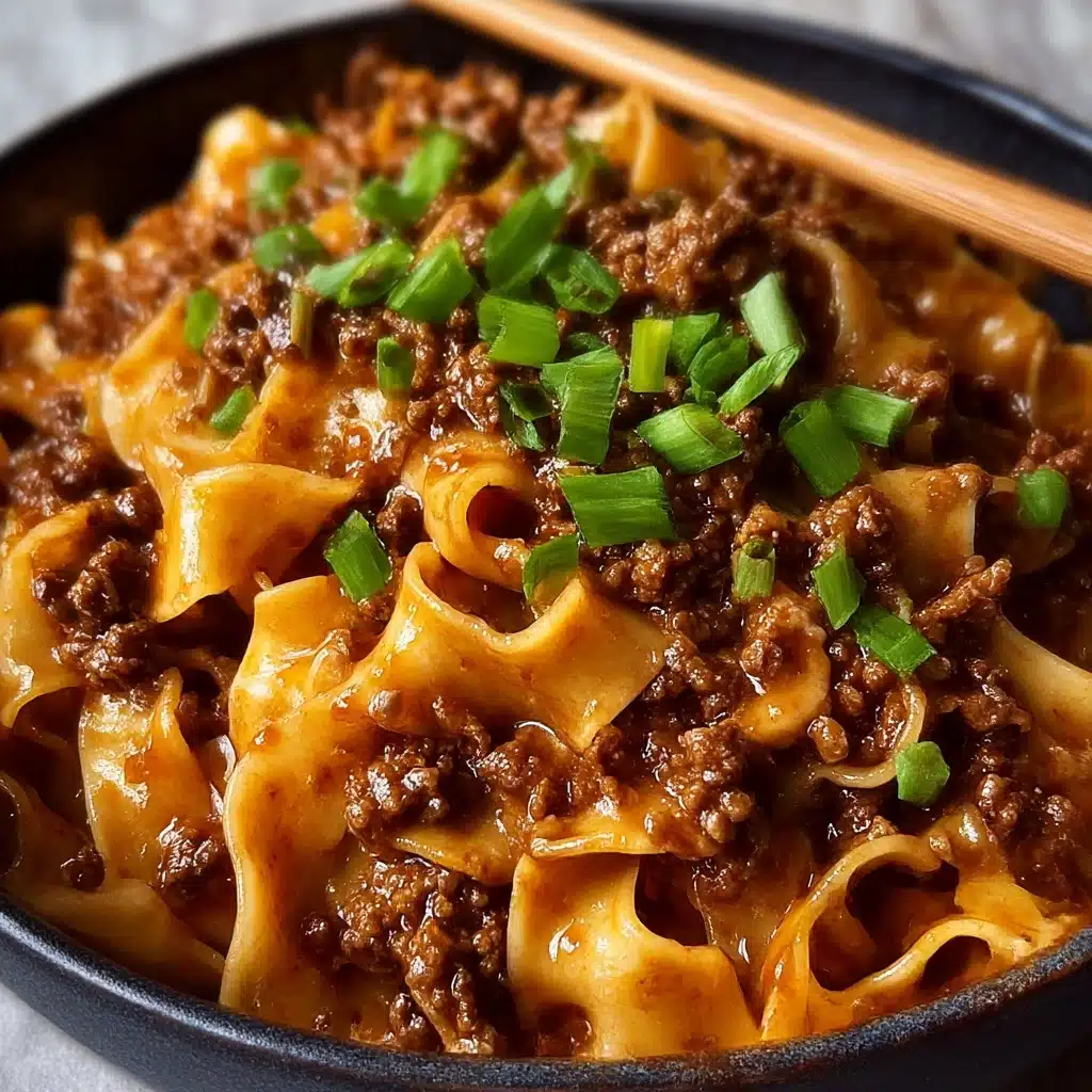 Mongolian Ground Beef Noodles Recipe - Recipe Image