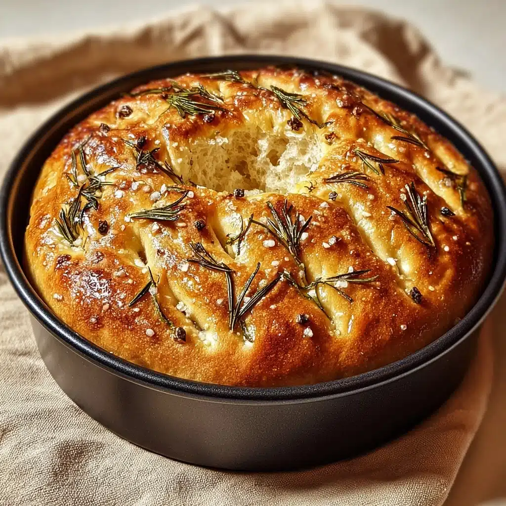 Rustic No-Knead Rosemary Garlic Bread Recipe - Recipe Image