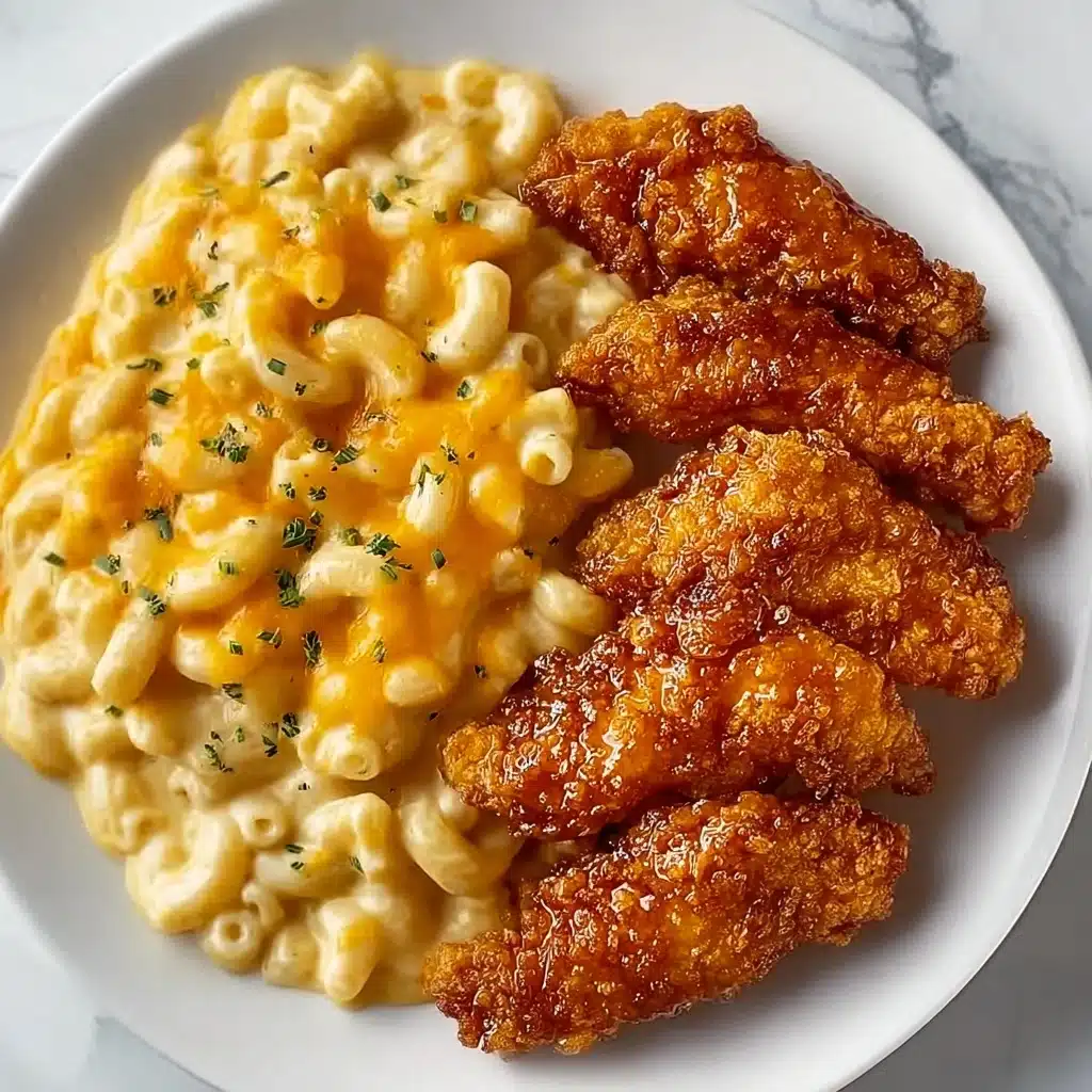 Hot Honey Chicken Tenders with Baked Mac and Cheese Recipe - Recipe Image