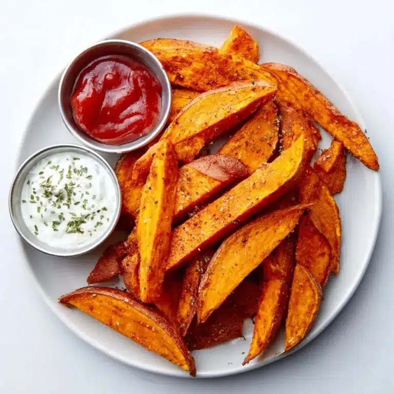 Garlic Parmesan Sweet Potato Wedges Recipe