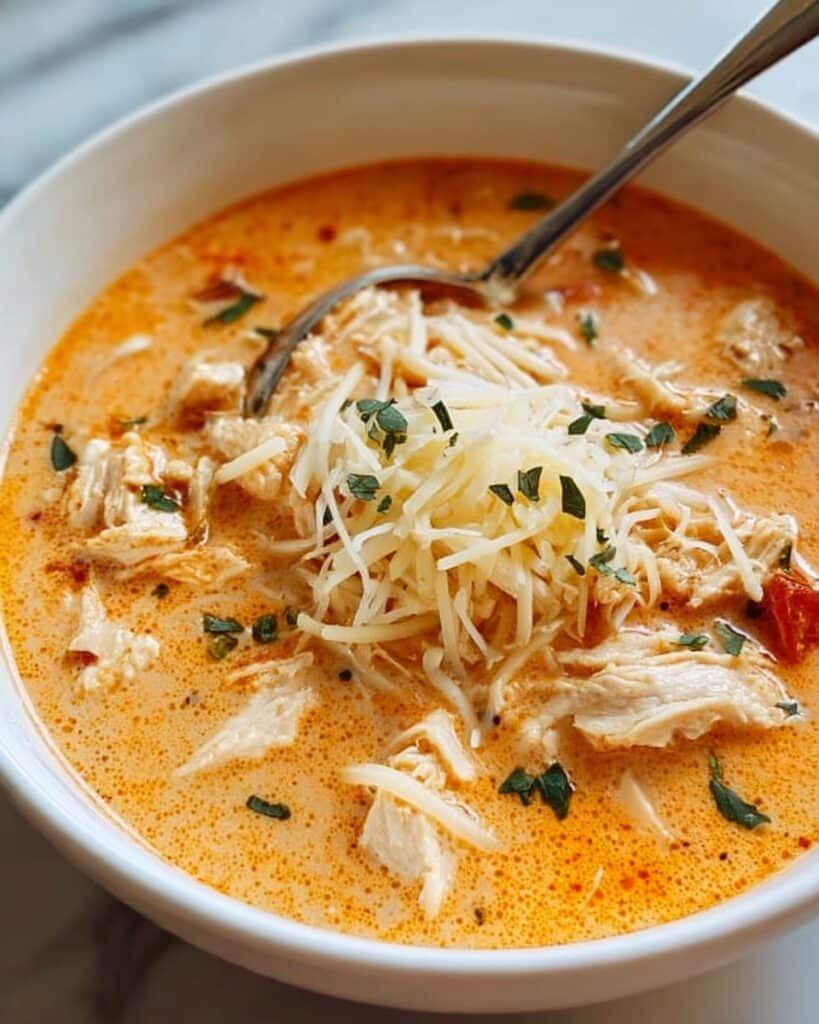 Crock Pot Creamy Chicken Parmesan Soup Recipe