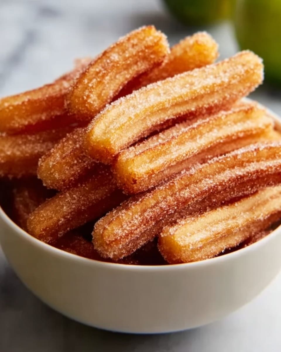 A white bowl filled with golden-brown churros stacked inside, each churro coated lightly with granulated sugar that sparkles under the light. The churros have a crispy texture with ridged edges, piled high and overflowing the bowl slightly. The bowl sits on a white marbled surface, providing a clean and bright background that contrasts with the warm tones of the churros. Photo taken with an iphone --ar 4:5 --v 7