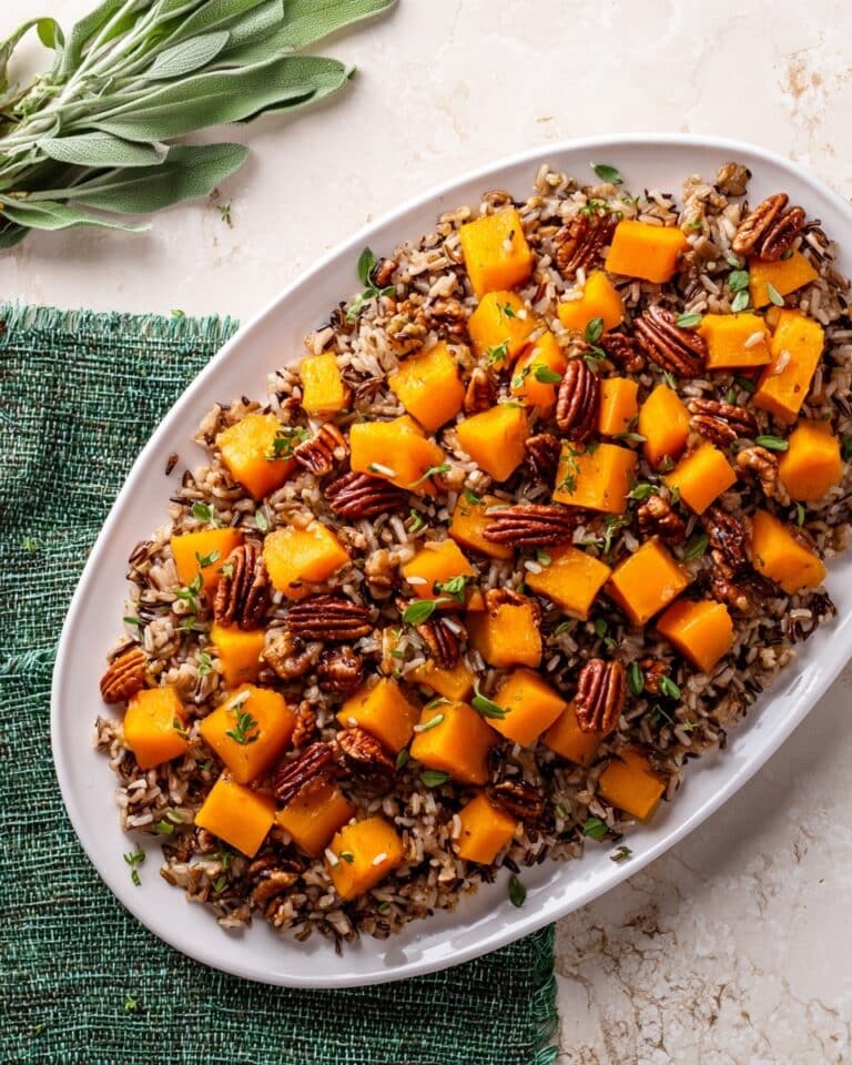Umami Wild Rice Pilaf with Roasted Butternut Squash Recipe