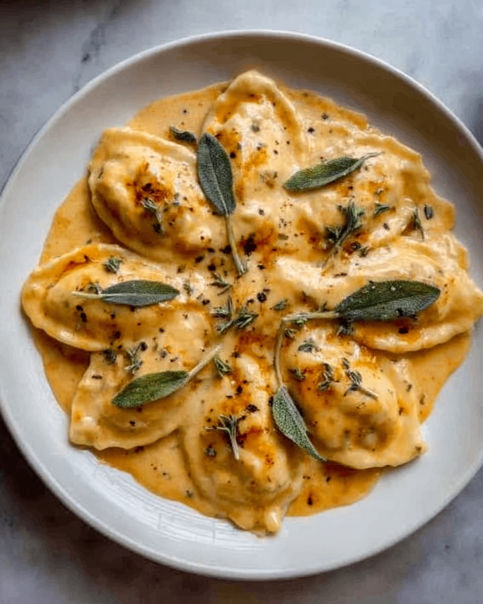 Pumpkin & Gouda Stuffed Shells with Brown Butter & Sage Alfredo Sauce Recipe