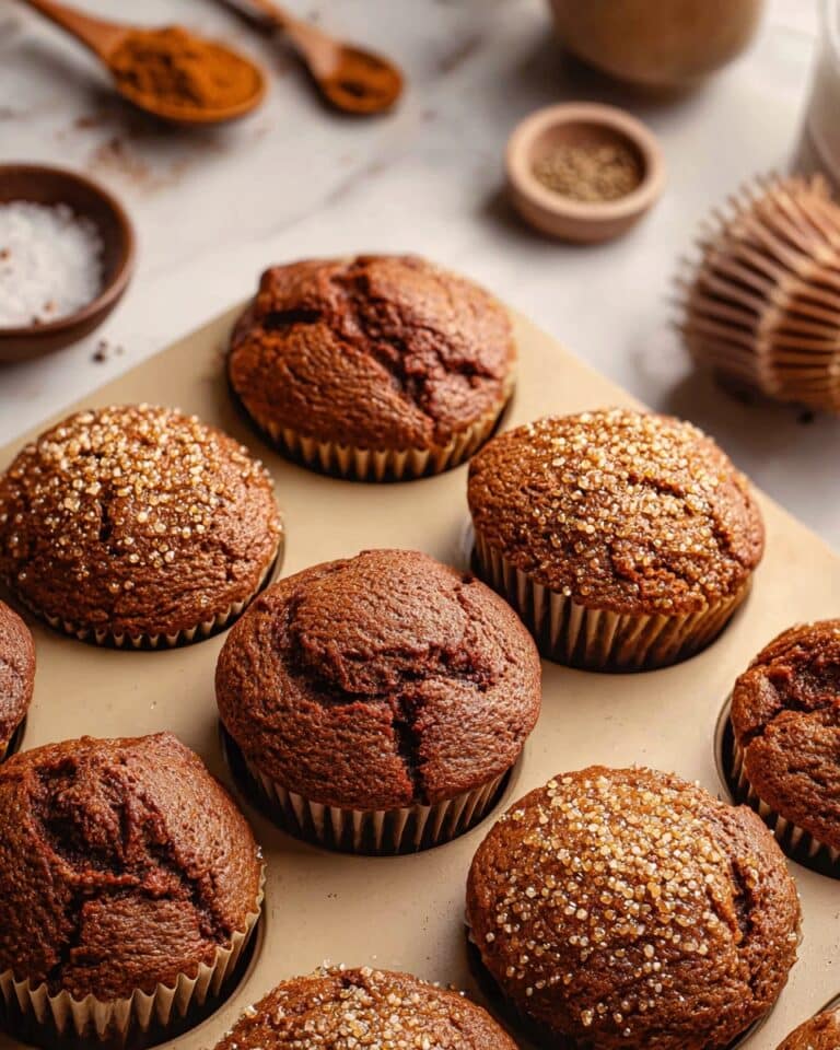 Spiced Molasses Gingerbread Muffins Recipe